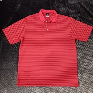 NIKE Fit-Dry Golf Polo Shirt Vintage Men's‎ Short Sleeve Striped Size XLarge